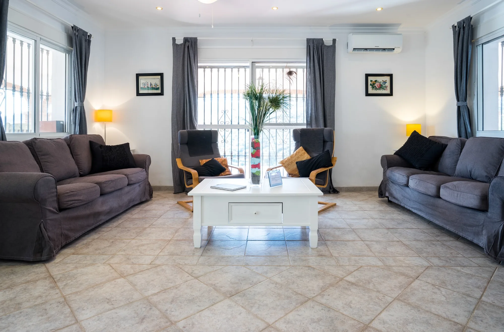 Spacious lounge at La Roca
